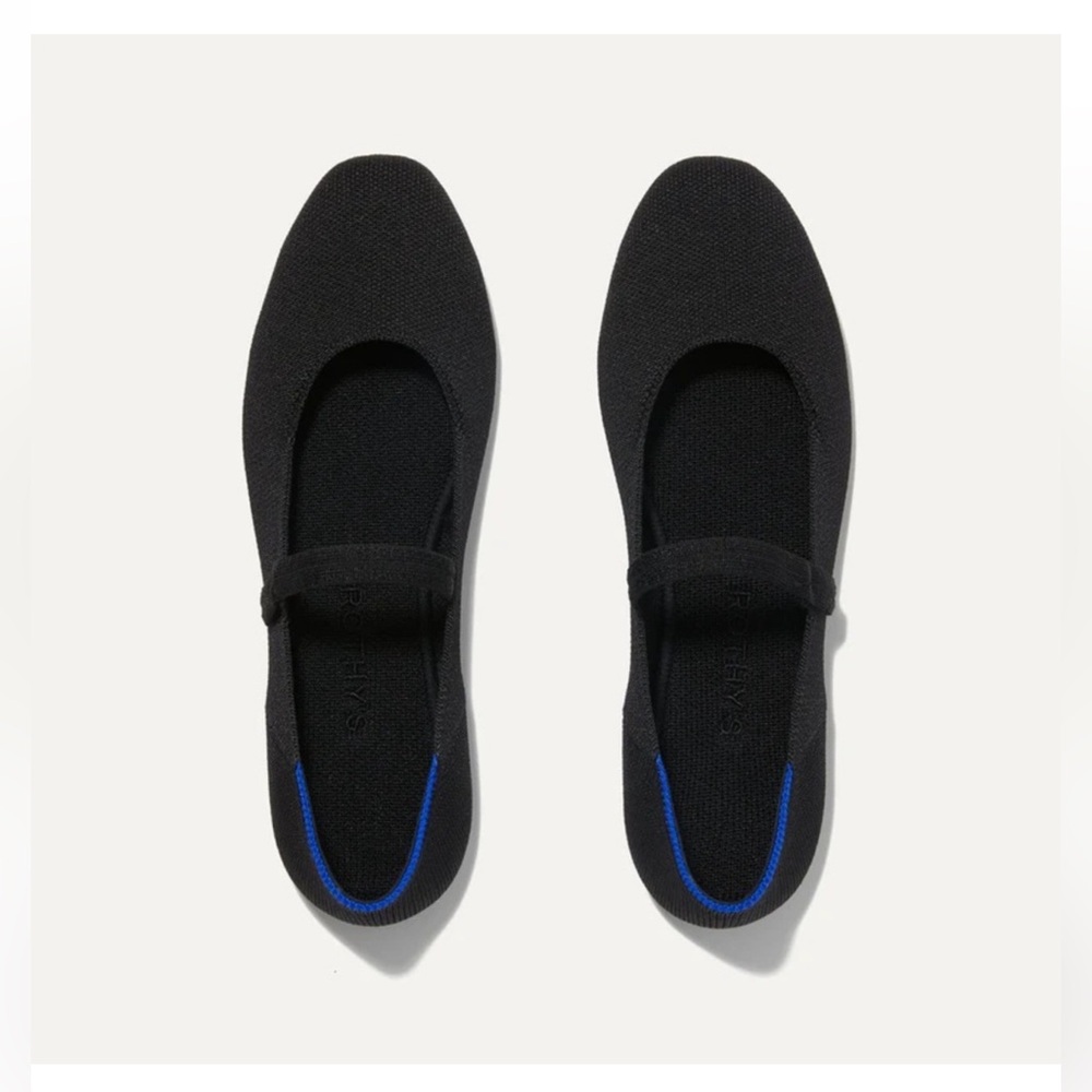 Rothy’s The Square Mary Jane Ballet Flat in Black Women’s 6.5 075-011